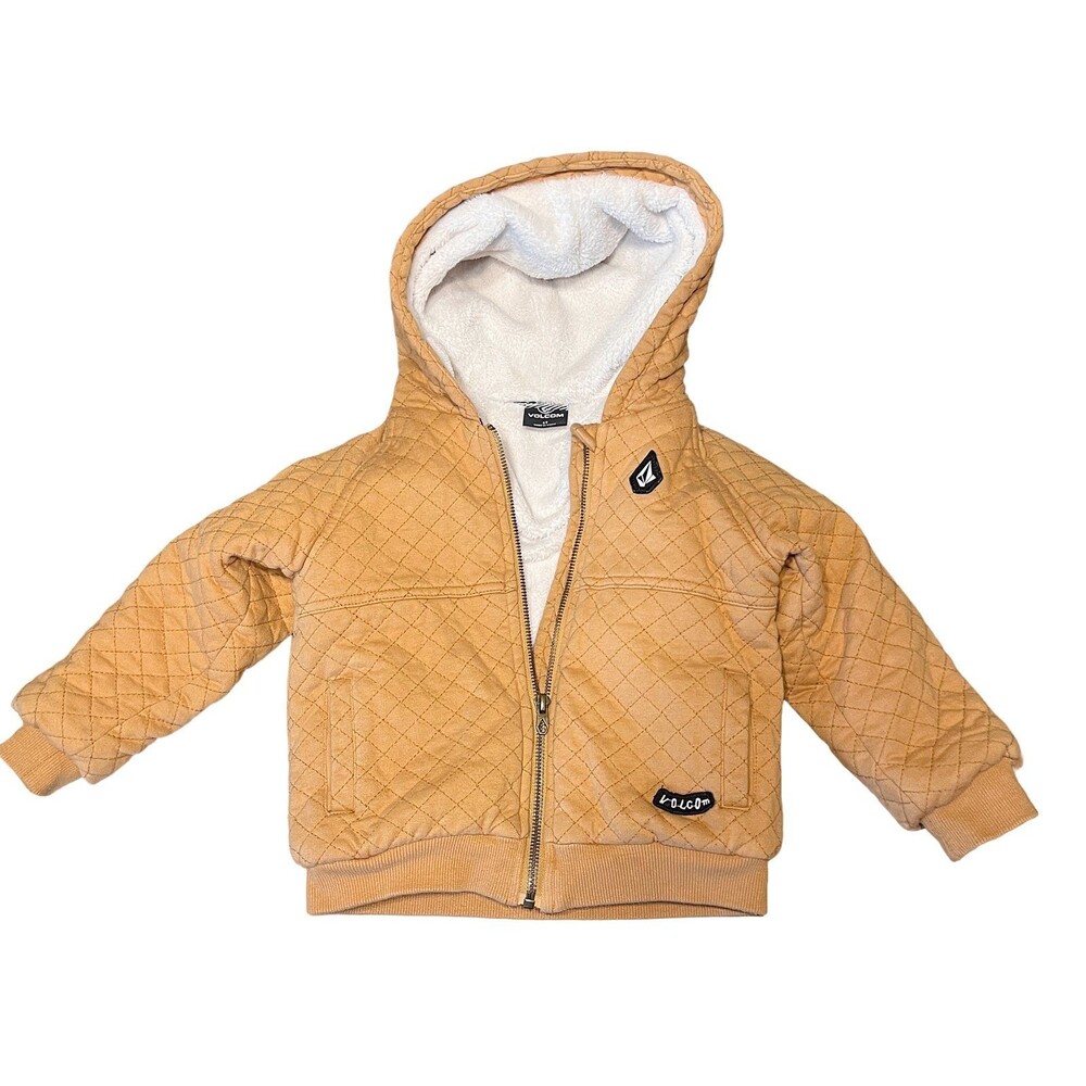 Volcom Quilted Sherpa Lined Hooded Jacket 4t